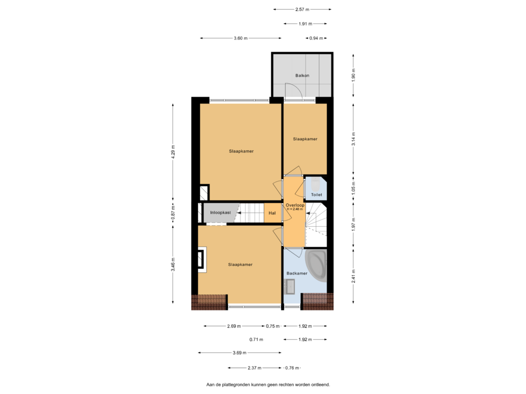 View floorplan of 2e Verdieping of Ceintuurbaan 167