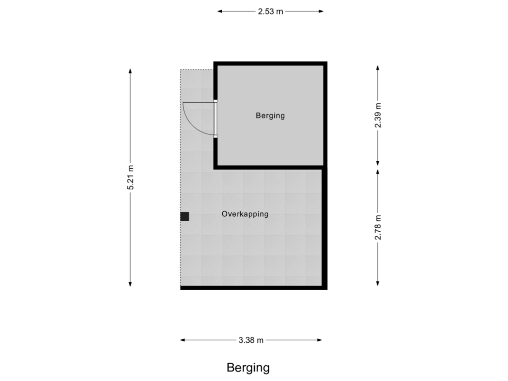 View floorplan of Berging of Aletta Jacobsstraat 5