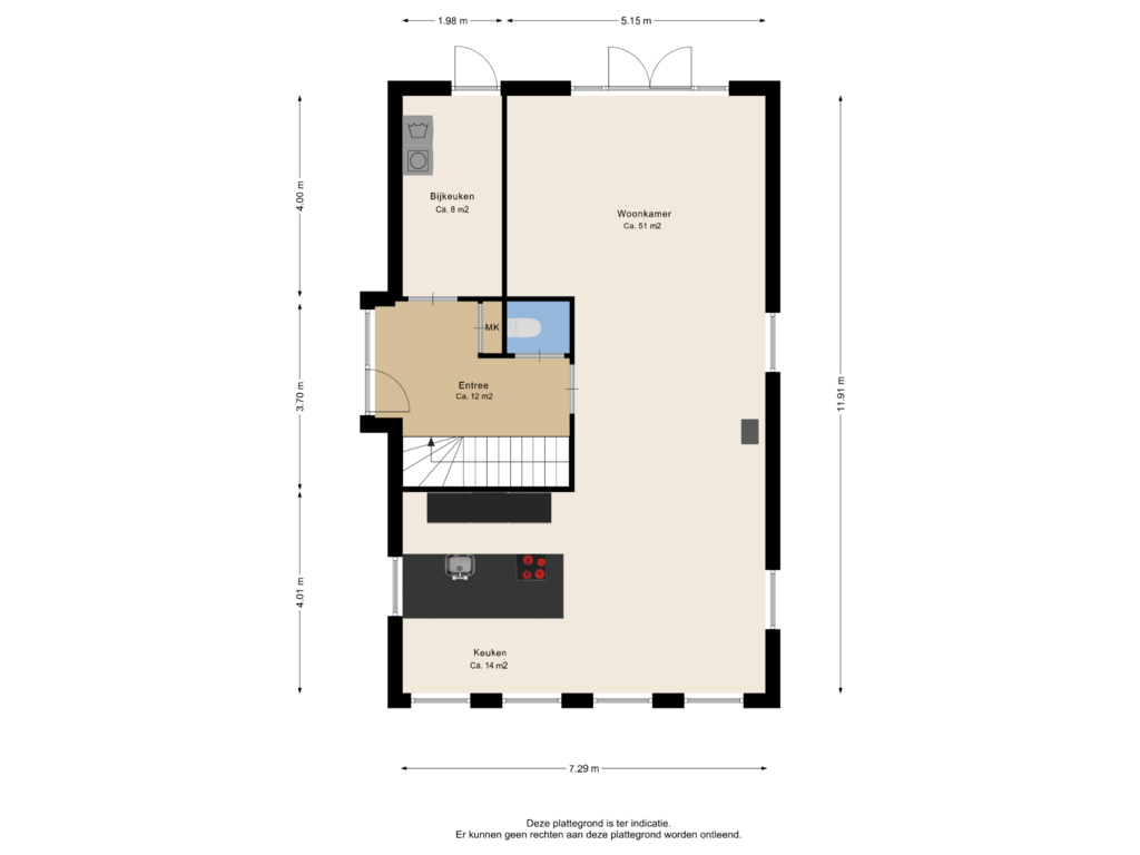 Bekijk plattegrond van Begane grond van Boekweitstraat 5