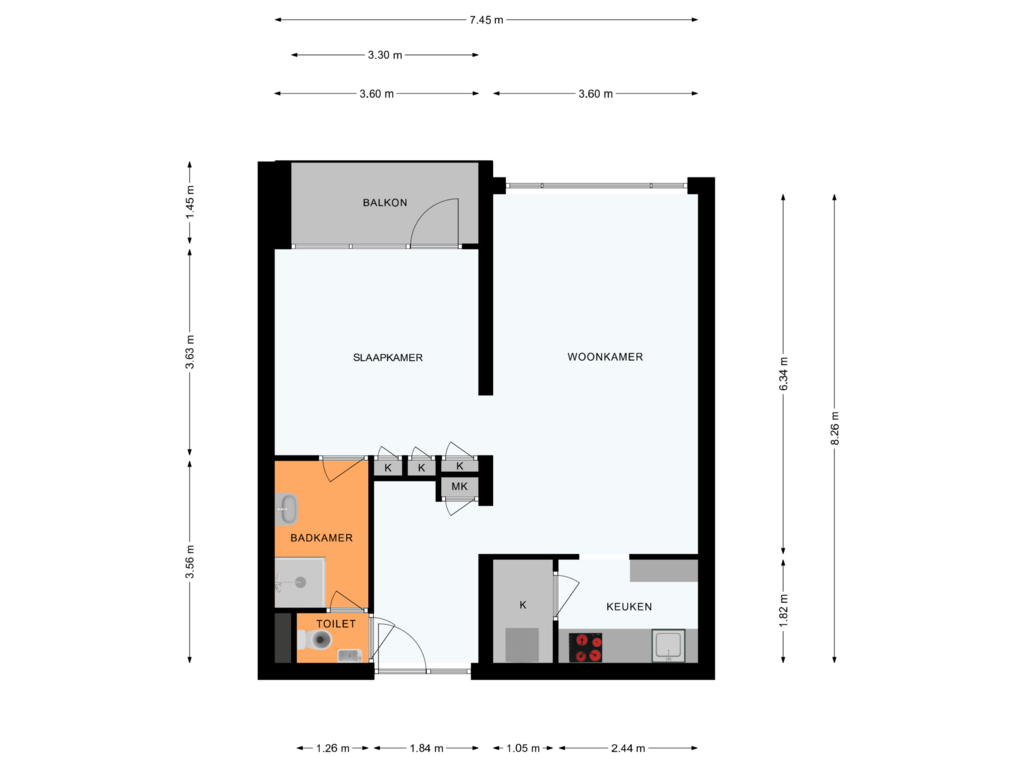 Bekijk plattegrond van First floor van Laan van Borgele 40-F406