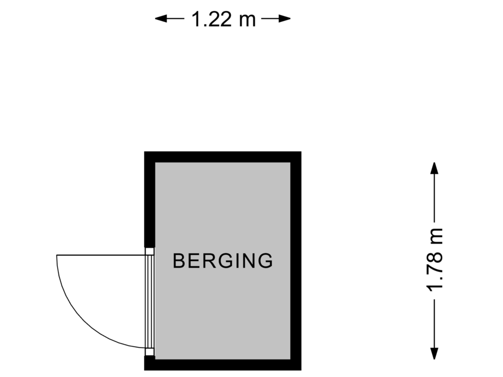 Bekijk plattegrond van BERGING van Laan van Borgele 40-F406