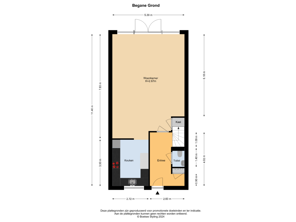 Bekijk plattegrond van Begane Grond van Corellistraat 3