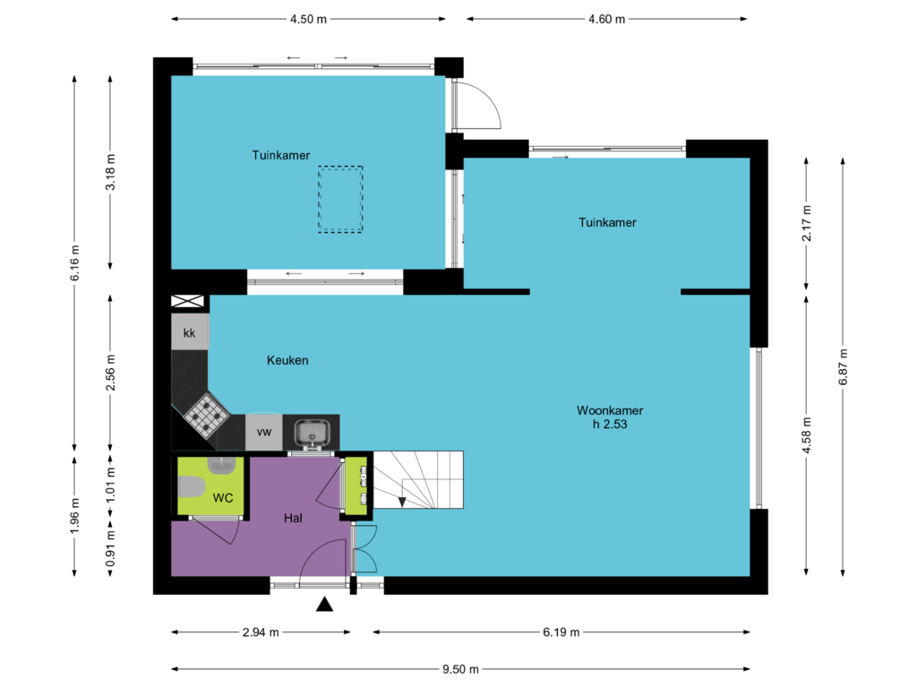 View floorplan of Begane Grond of Rosenholm 120