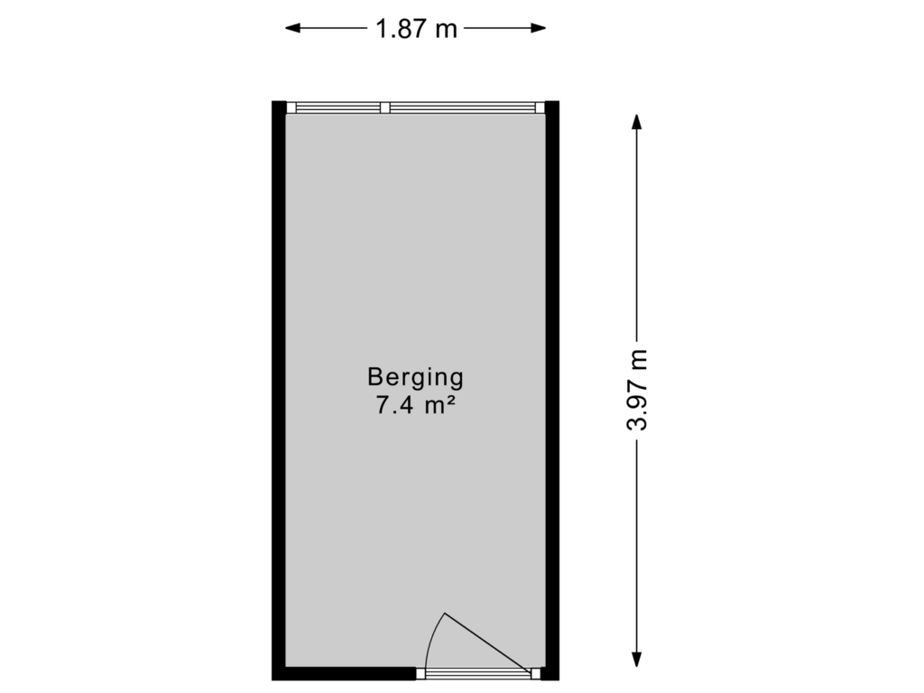 Bekijk plattegrond van Berging van van der Waalsstraat 74