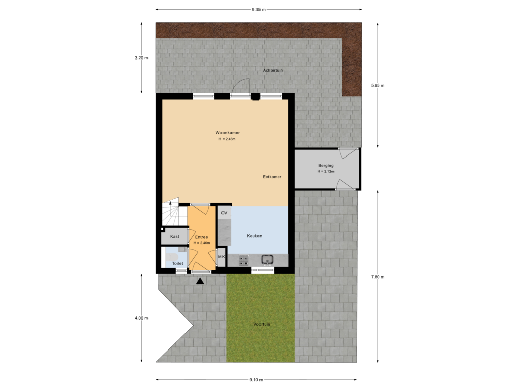 View floorplan of Situatie of Twickel 9