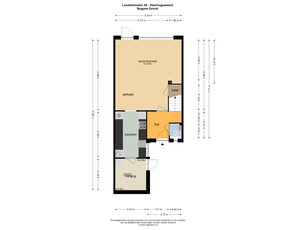 Bekijk plattegrond van BEGANE GROND van Loodwitmolen 39