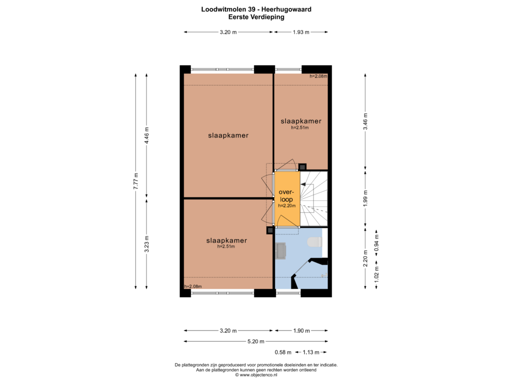 Bekijk plattegrond van EERSTE VERDIEPING van Loodwitmolen 39