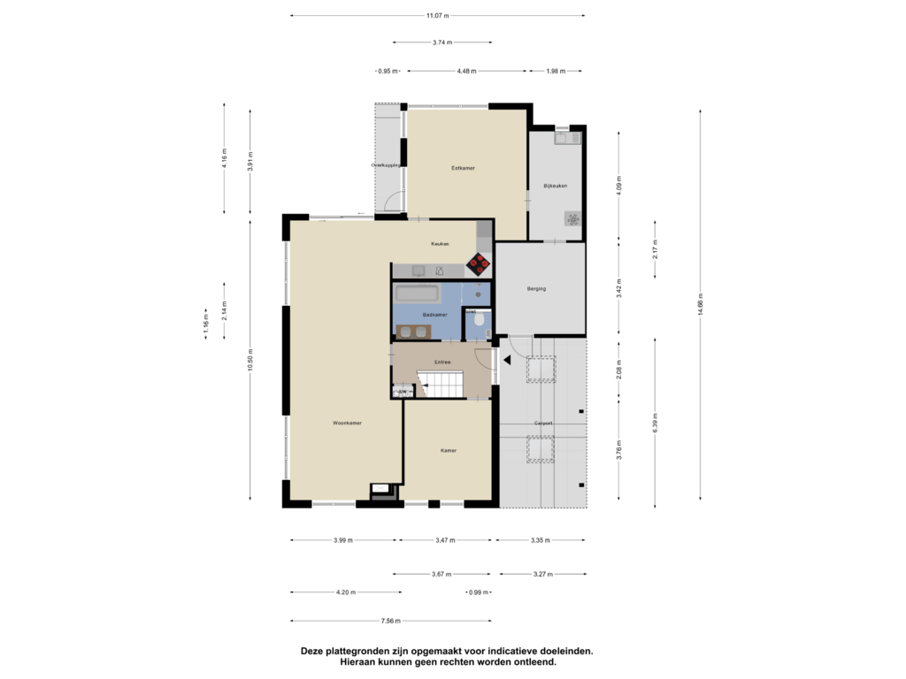 Bekijk plattegrond van Begane Grond van Bosweg 3