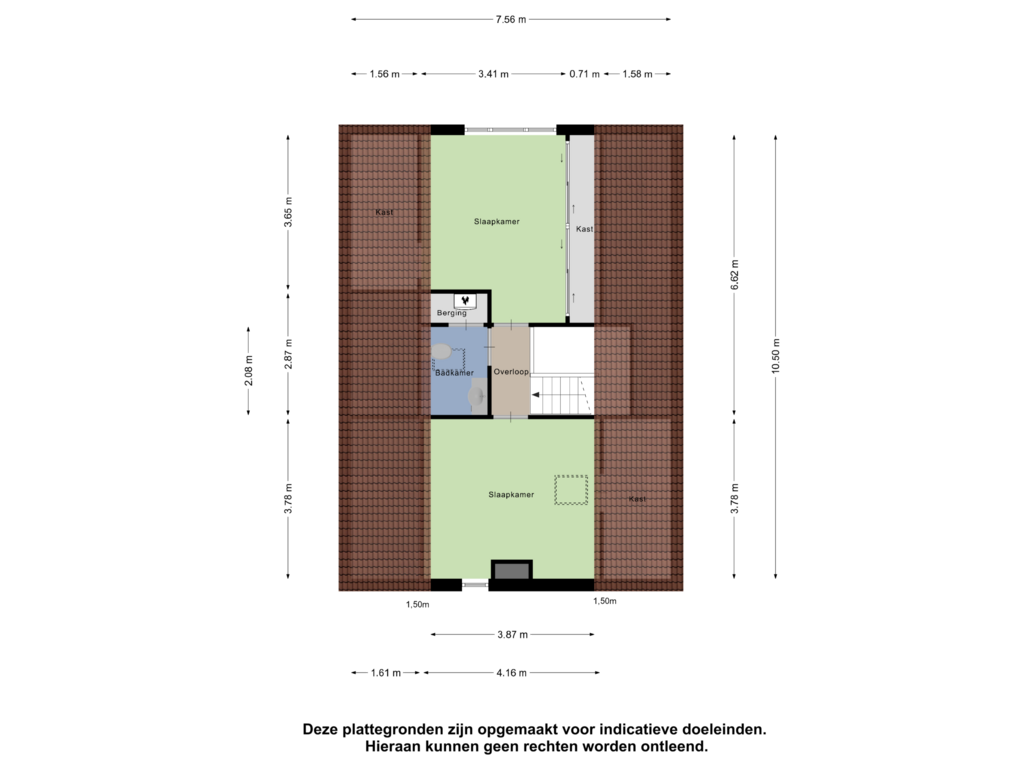 Bekijk plattegrond van Eerste Verdieping van Bosweg 3