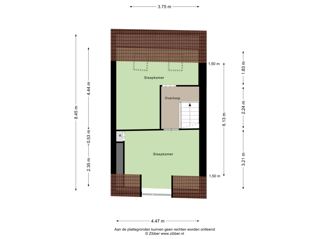 View floorplan of Eerste Verdieping of Molenweg 151