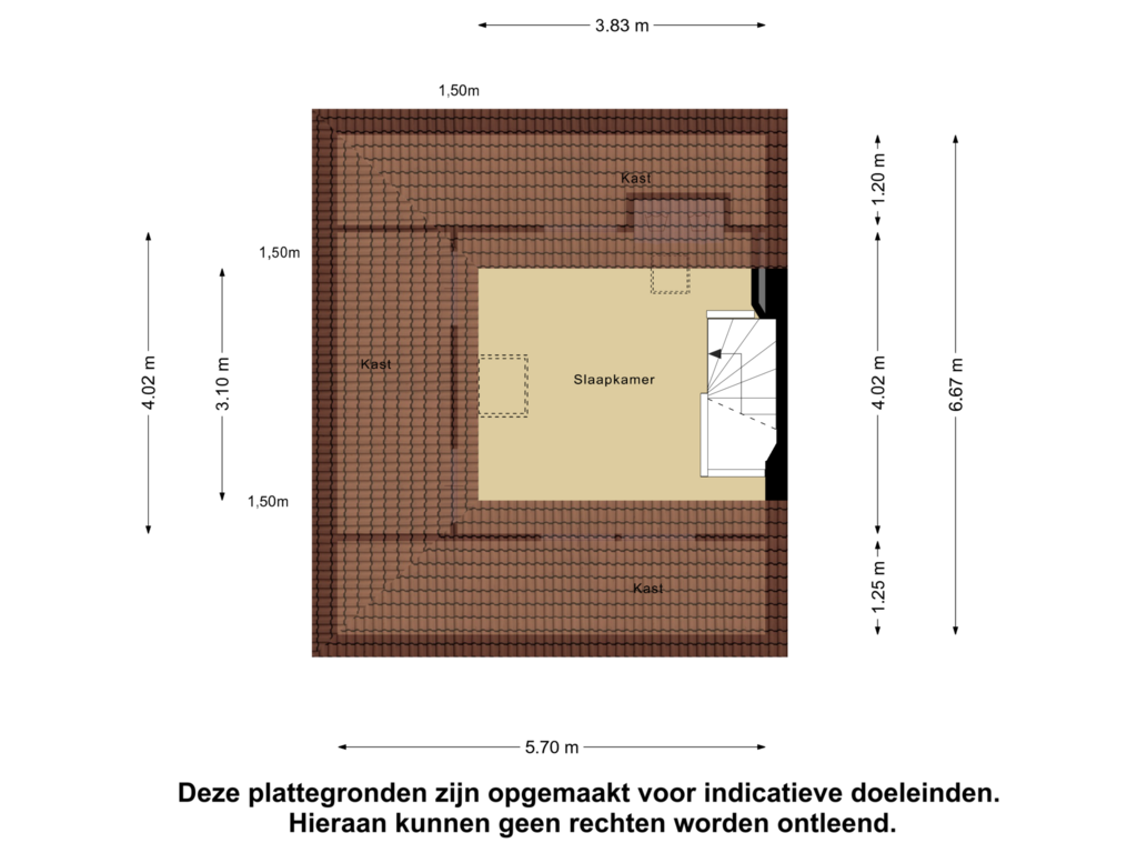 View floorplan of Tweede Verdieping of Greppelland 20