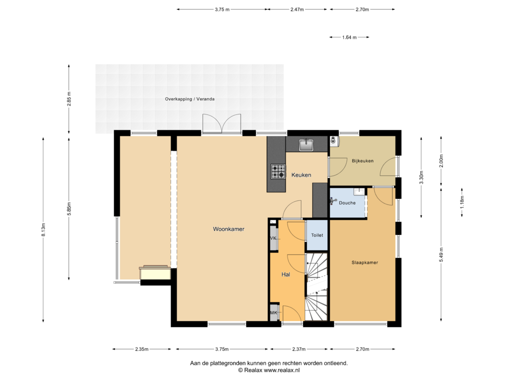 View floorplan of Begane grond of Brinkweg 36