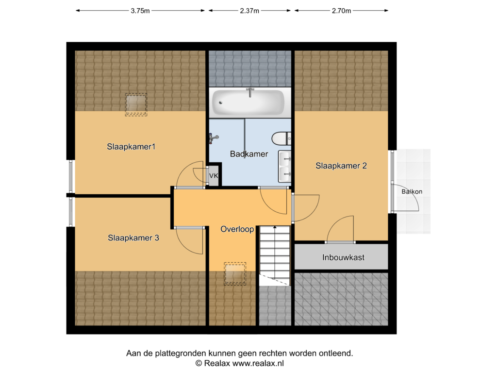 View floorplan of Verdieping of Brinkweg 36