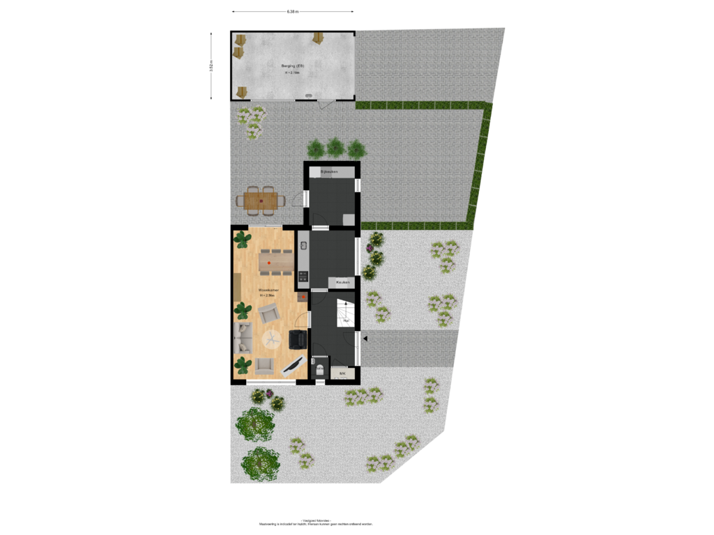 Bekijk plattegrond van Tuin van Sint Maartenstraat 16