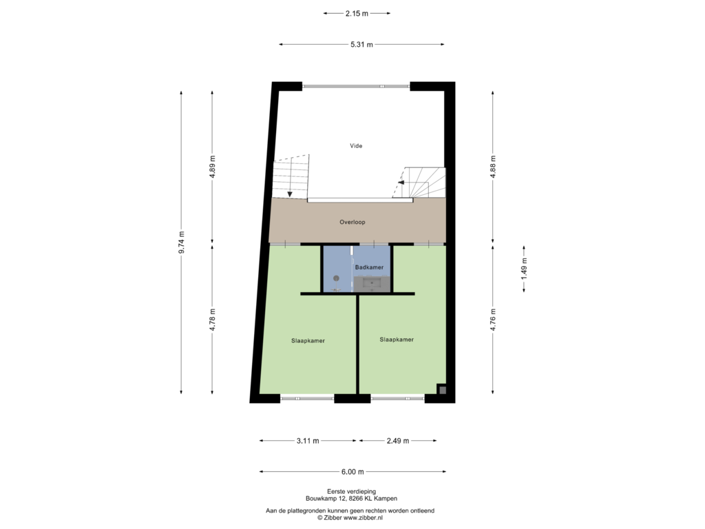 Bekijk plattegrond van Eerste verdieping van Bouwkamp 12