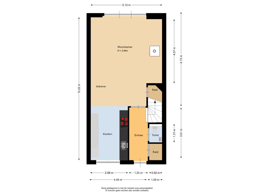 Bekijk plattegrond van Begane grond van Parklaan 92