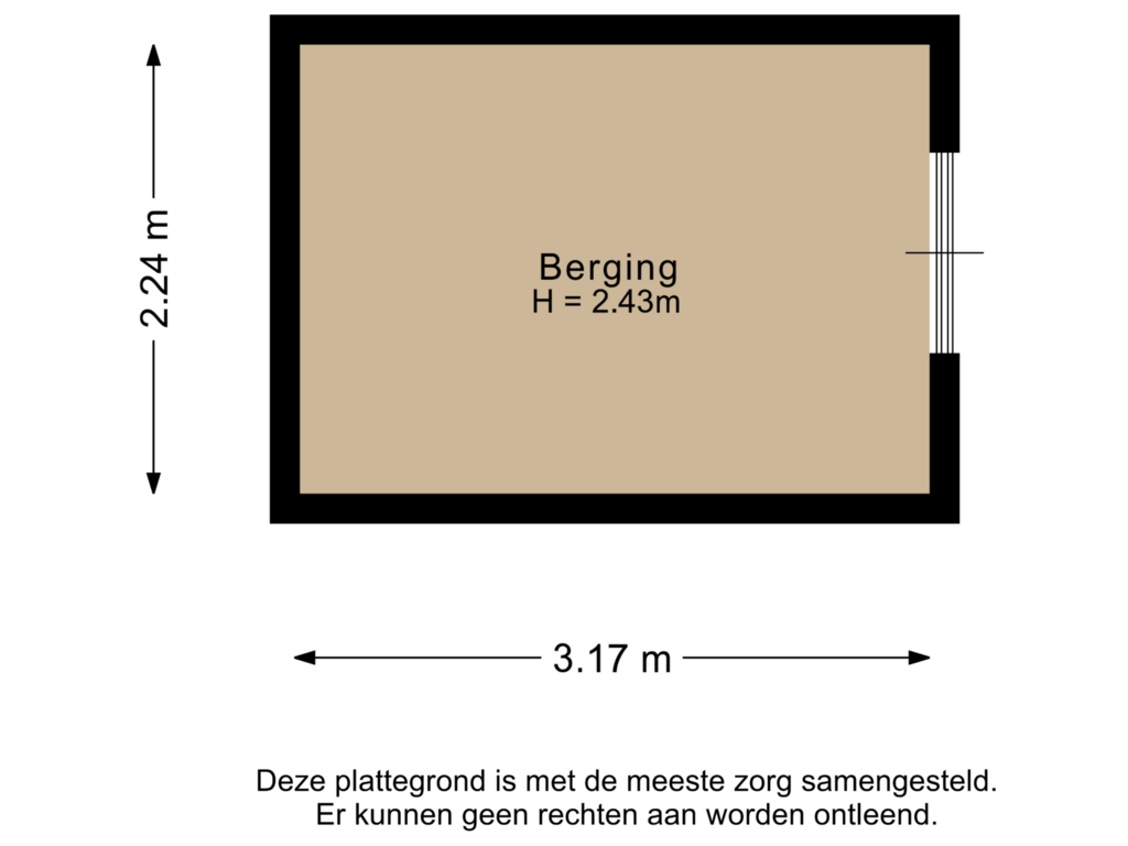 Bekijk plattegrond van Berging van Parklaan 92