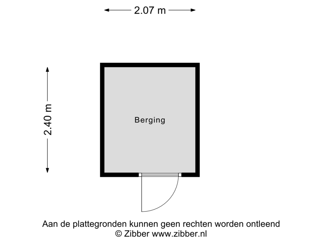 View floorplan of Berging of Terschellingkade 298