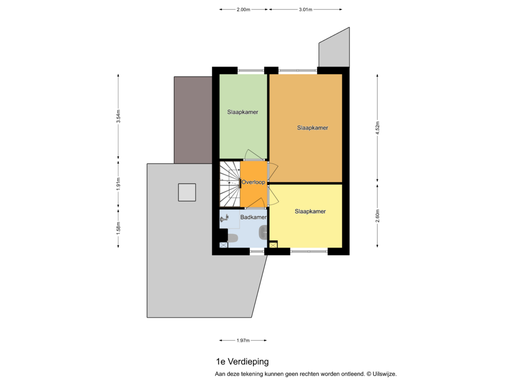 Bekijk plattegrond van 1e Verdieping van Zwaluwenveld 6