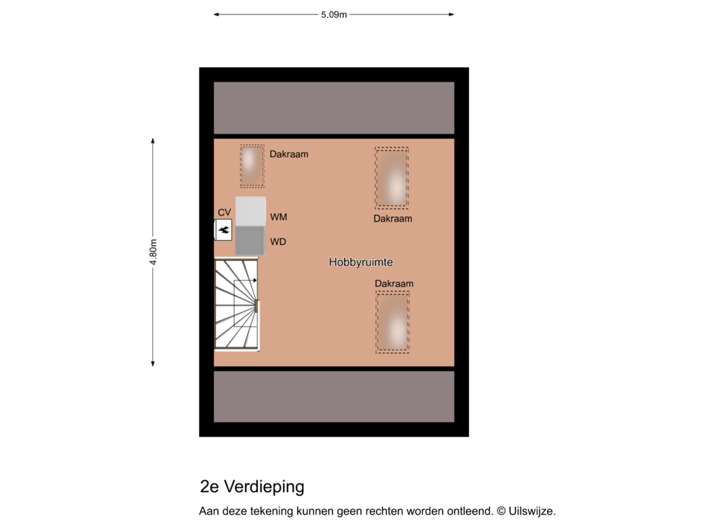 Bekijk plattegrond van 2e Verdieping van Zwaluwenveld 6