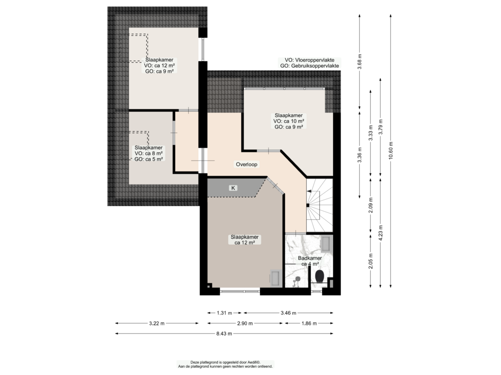 View floorplan of Eerste verdieping of Mudaheerd 135