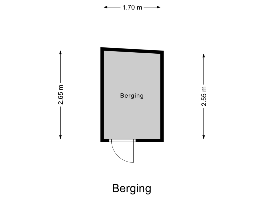 View floorplan of Berging of Westerstraat 159-B