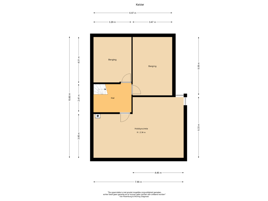 View floorplan of Kelder of Arnhemseweg 560