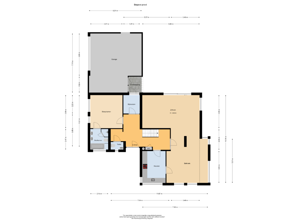 View floorplan of Begane grond of Arnhemseweg 560