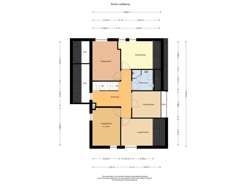 View floorplan of Eerste verdieping of Arnhemseweg 560