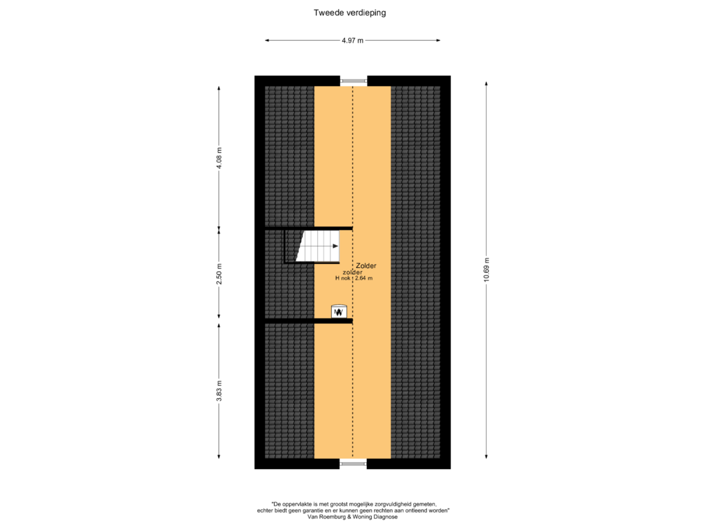 View floorplan of Tweede verdieping of Arnhemseweg 560