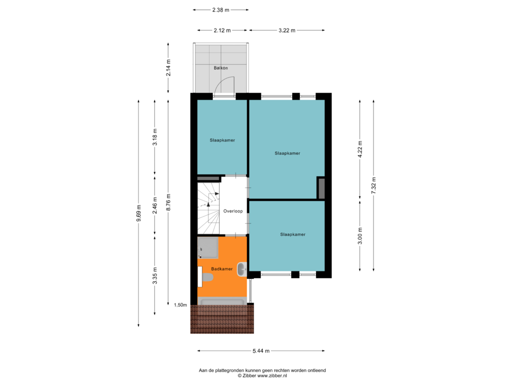 Bekijk plattegrond van Eerste verdieping van Jan de Withof 70