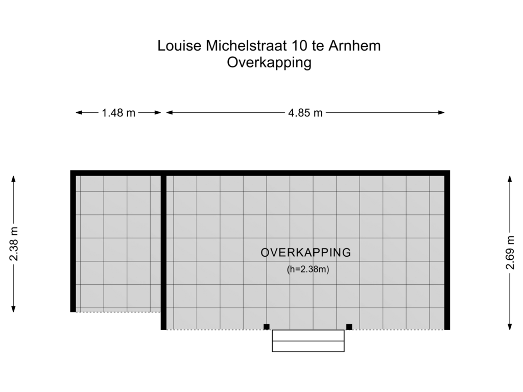 Bekijk plattegrond van Overkapping van Louise Michelstraat 10