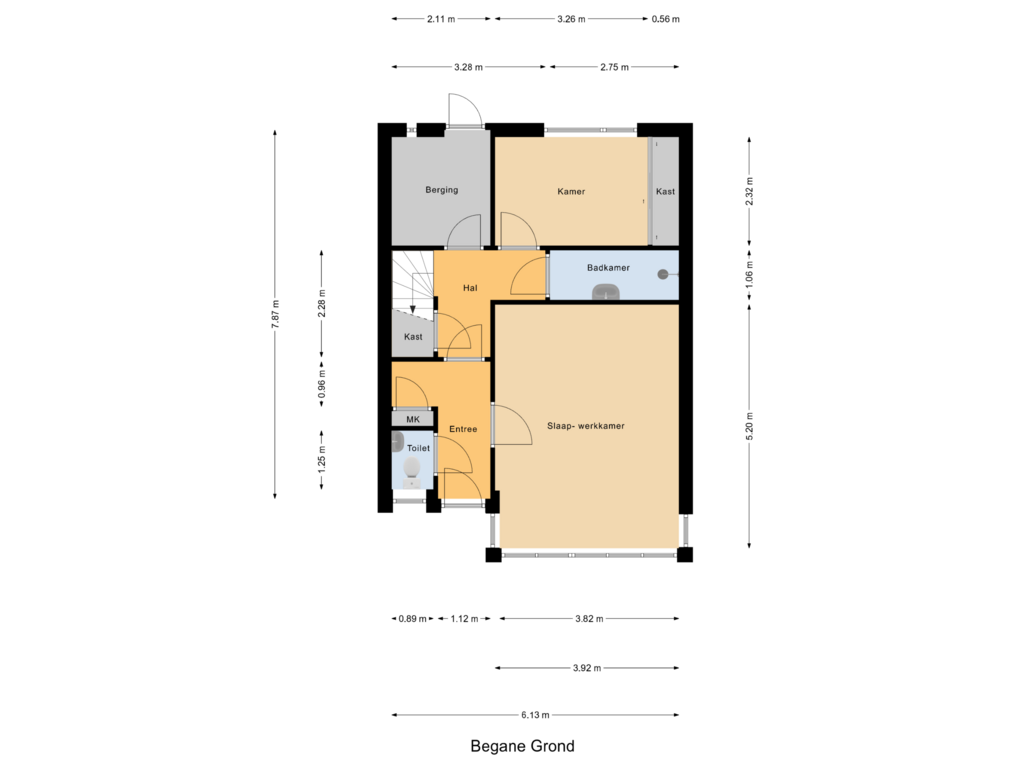 View floorplan of Begane Grond of Molenbochtplein 24-B