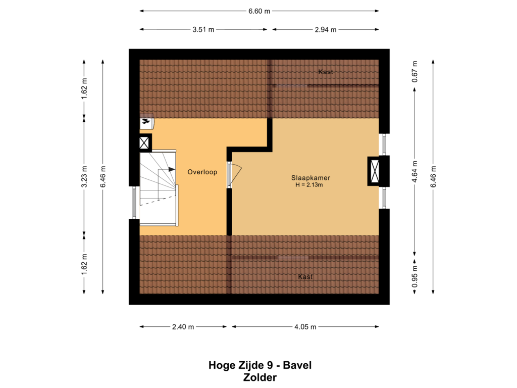 View floorplan of Zolder of Hoge Zijde 9