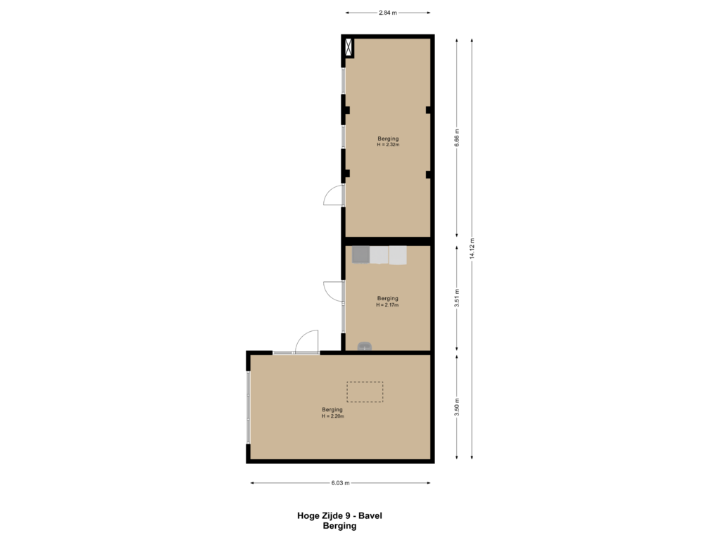 View floorplan of Berging of Hoge Zijde 9