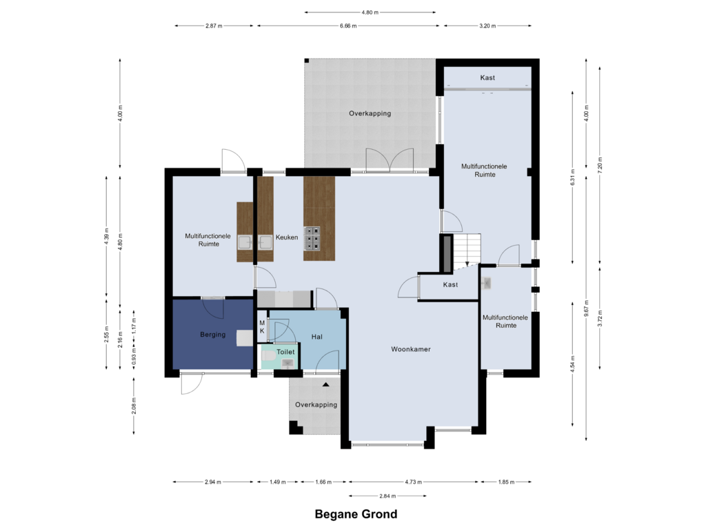 Bekijk plattegrond van Begane Grond van In de Mehre 62