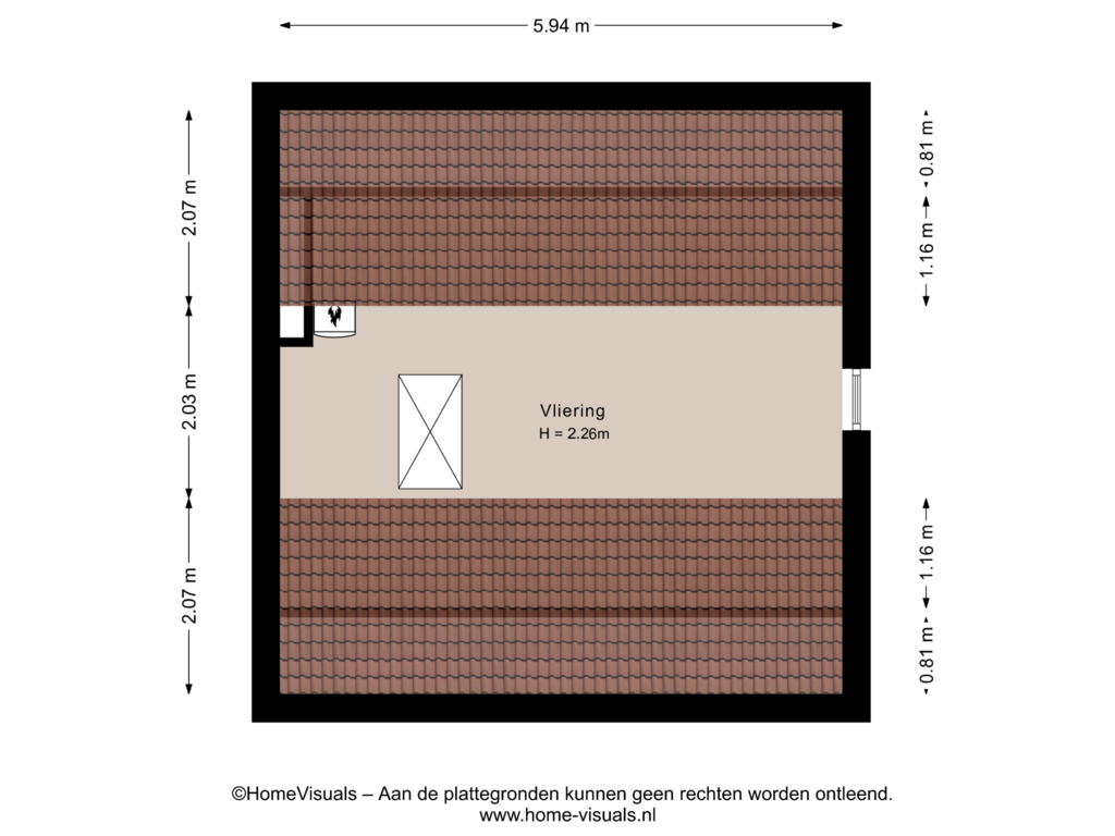 Bekijk plattegrond van Vliering van Willem Kloosstraat 24