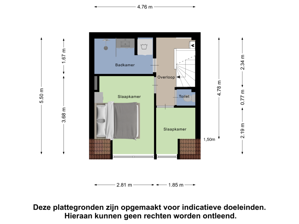 Bekijk plattegrond van Derde Verdieping van Zweedsestraat 111-B01