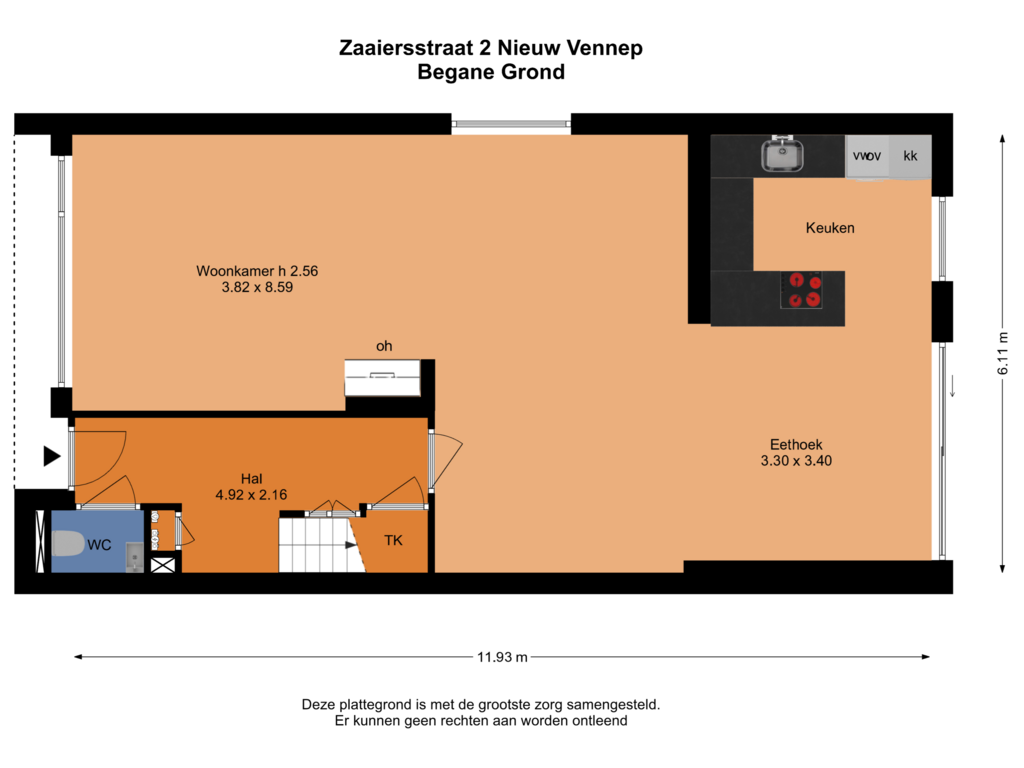 Bekijk plattegrond van Begane Grond van Zaaiersstraat 2