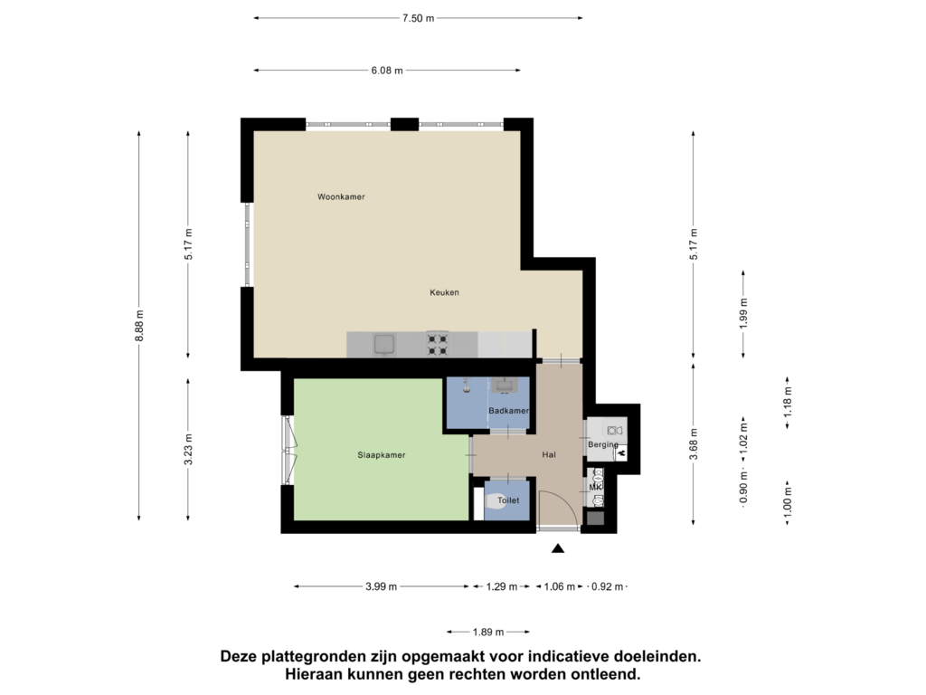 Bekijk plattegrond van Appartement van Plein 1940 3-R