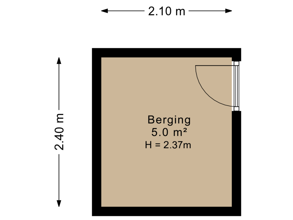 View floorplan of Berging of Schoolstraat 8-E