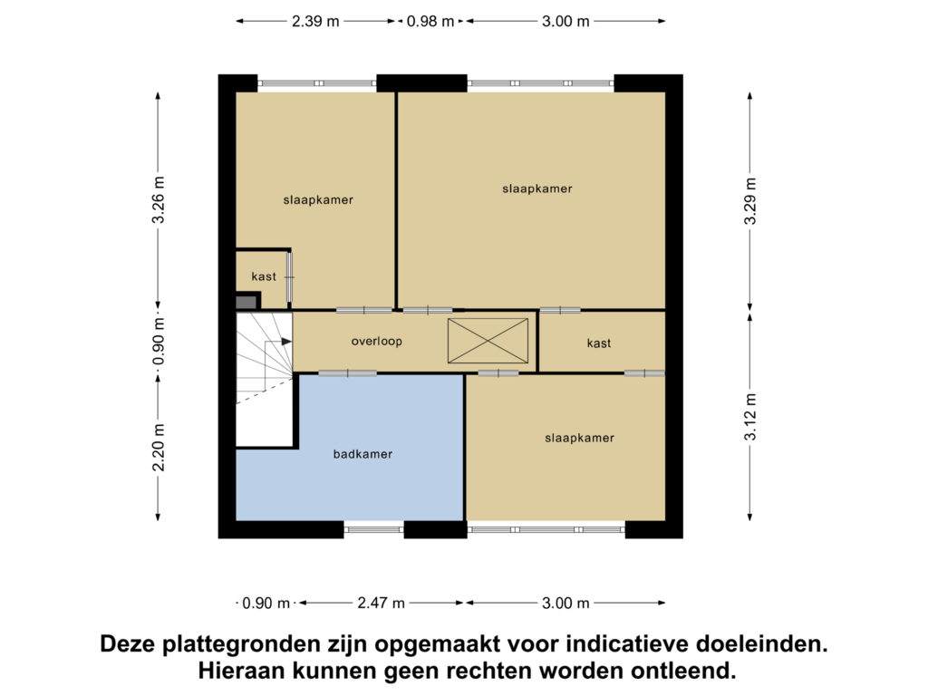 View floorplan of Eerste Verdieping of Kaersemakerstraat 7