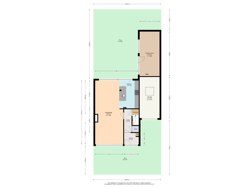 Bekijk plattegrond van Begane grond  perceel van Fazantlaan 2