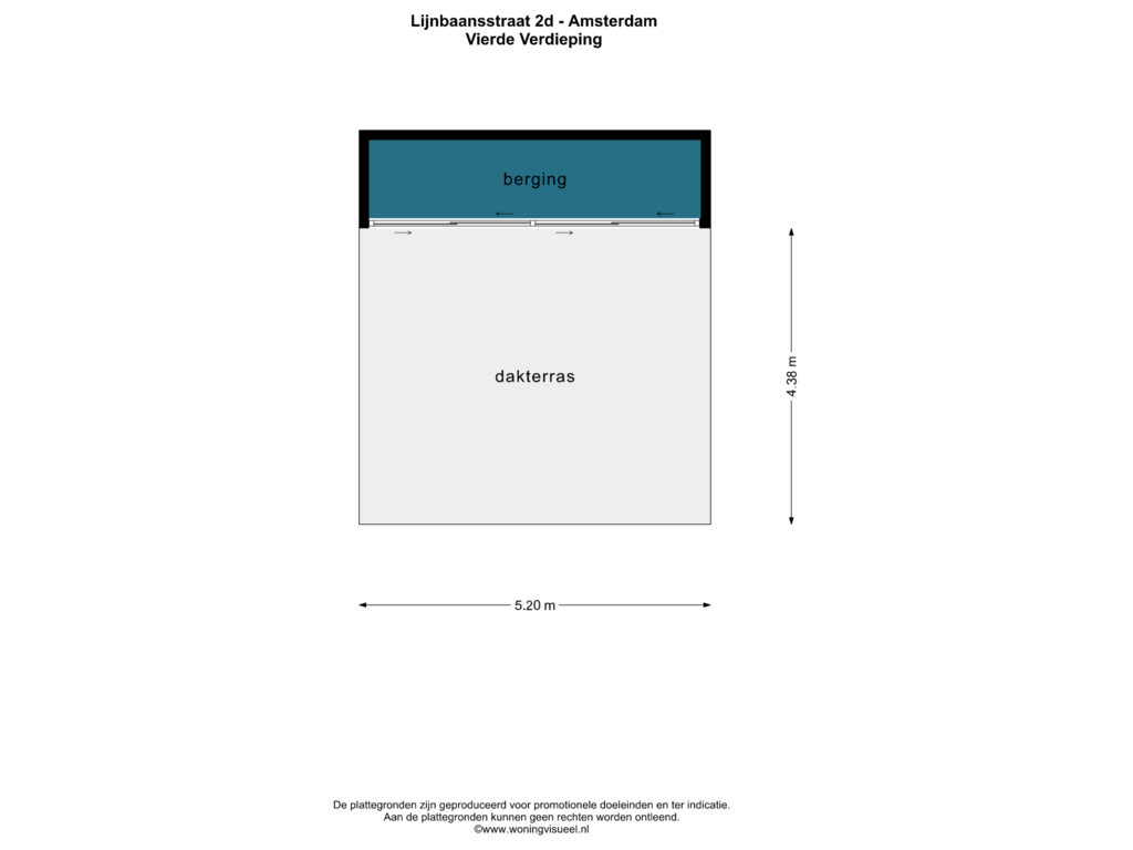 Bekijk plattegrond van VIERDE VERDIEPING van Lijnbaansstraat 2-D