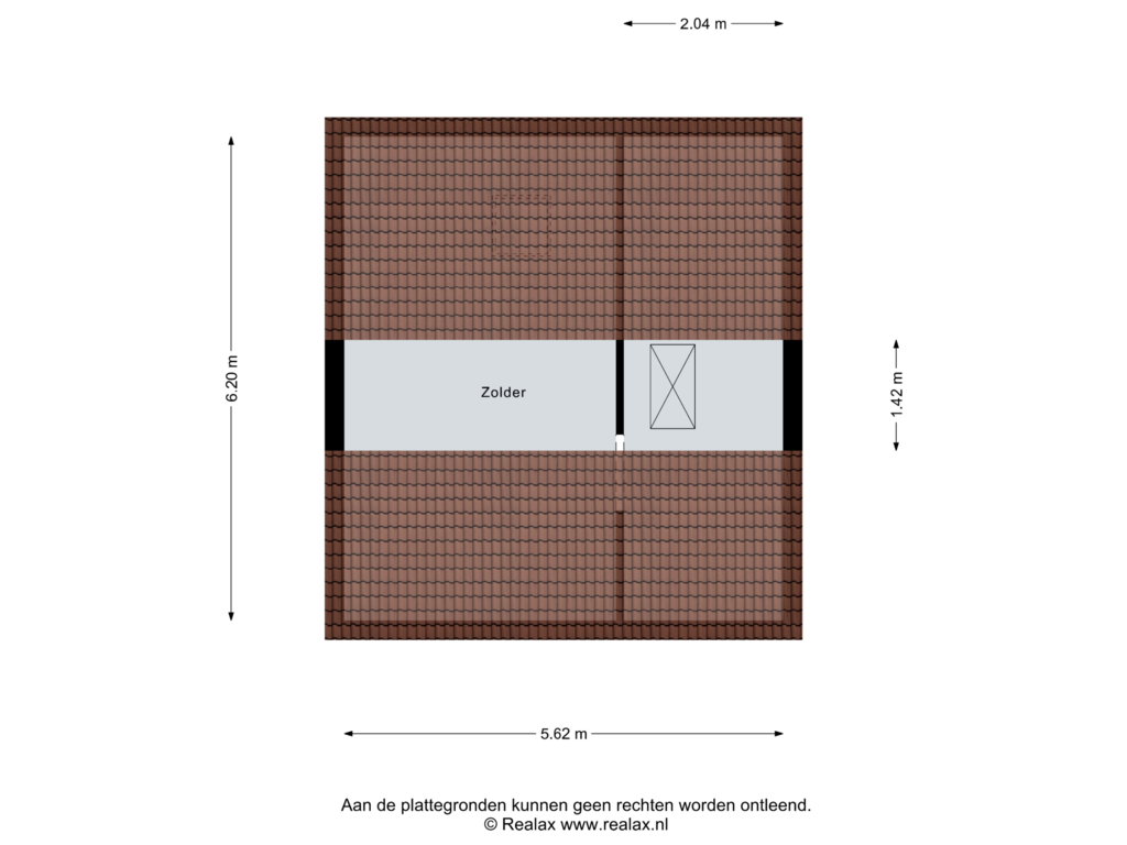 View floorplan of Verdieping 2 of B.W. ter Kuilestraat 270