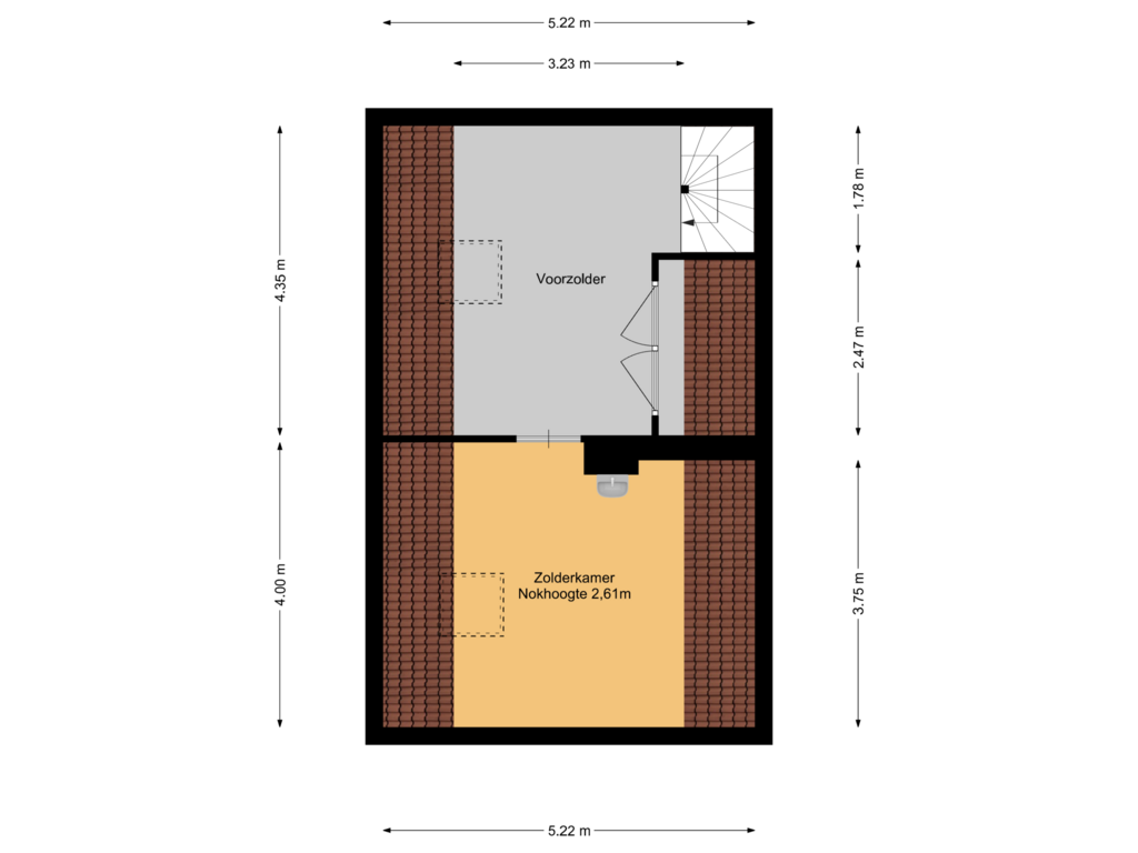 Bekijk plattegrond van 2e verdieping van Albertus Perkstraat 64-A