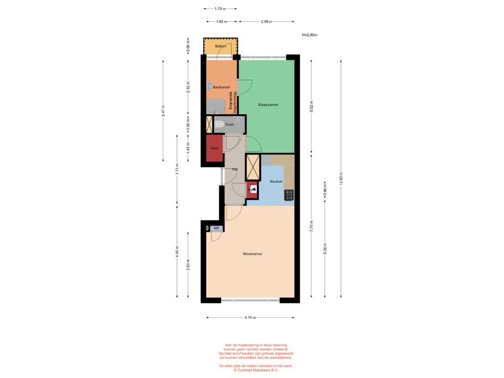 Bekijk plattegrond van Strevelsweg 86-A01 - 1e verdieping van Strevelsweg 86-A01