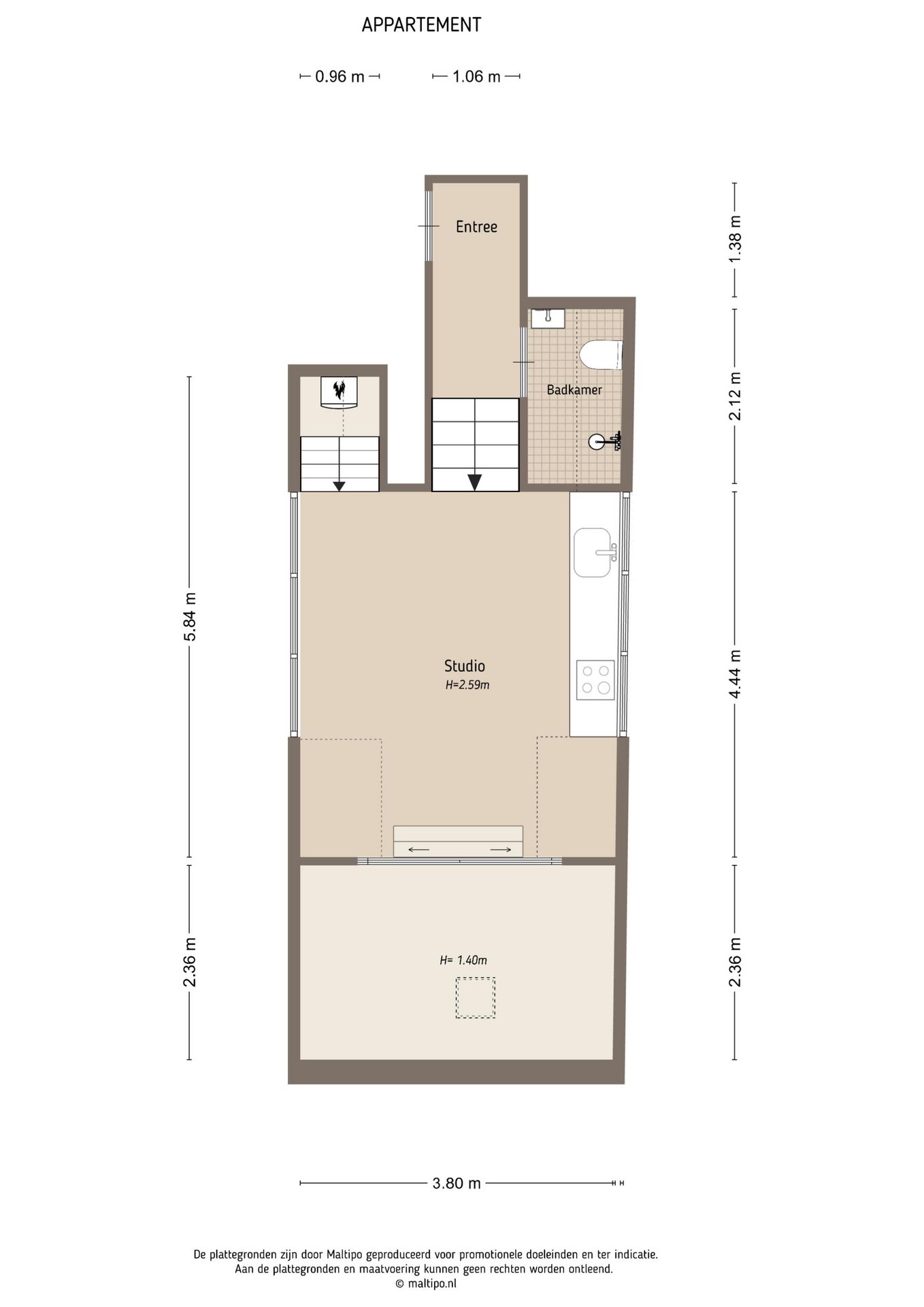 Foto 26 van Westwagenstraat - Appartementen en Studio's