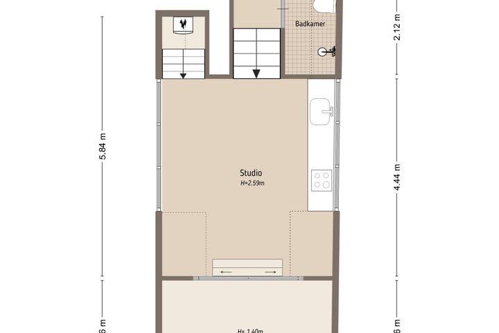 View photo 8 of Westwagenstraat - Appartementen en Studio's