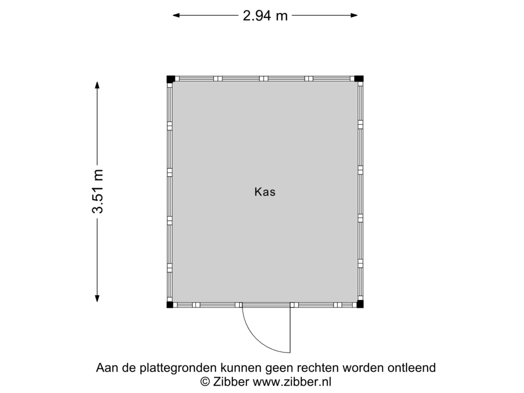 View floorplan of Kas of Schimmelpenninckstraat 6